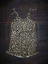 NEW Boutique Leopard Print Girls Belted Romper Jumpsuit - $7.49