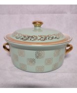 Hall Gold Label Medallion Covered Casserole Dish GL091 Green 8 1/2&quot; - $48.95