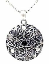 MYSTICA ACCESSORY CELTIC ROUND HONEYCOMB ALLOY NECKLACE - $17.49