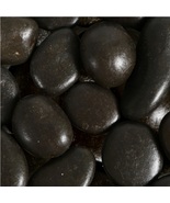 Polished Black River Rocks, 1 pound / 16 oz, Decorative Accent Brown Stones - £7.24 GBP