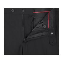 Men RENOIR suit Solid Two Button Business, Formal Slim Fit 2110-1 Black Stretchy image 8