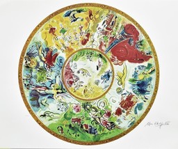 Marc Chagall Paris Opera Soffitto Palais Garnier Francia Facsimile Firmato Litho - £163.94 GBP