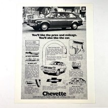Chevy Chevette Vintage 1976 Print Ad Chevrolet 8” x 10.75" Automobile Car 70s - $30.82
