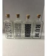 4 TCW Wheaton Glass Liquor Bottle Decanter Bar Set BOURBON SCOTCH RUM RYE - $52.12 CAD