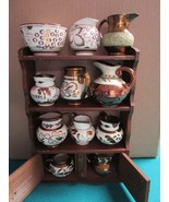 CREAMER COLLECTION ENGLAND IN WOOD RACK WADE OLD CASTLE GRAYS original - £97.21 GBP