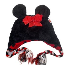 Disney Mickey Mouse Ears Baby Hat with Red Bow toddler size red black - £13.96 GBP