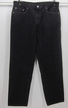 Vintage 90&#39;s LEVI&#39;S 550 Relaxed Fit 100% Cotton Black Denim Jeans Men&#39;s W40 L34 - £8.97 GBP