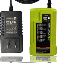 Anopiw Op403 40V Lithium Battery Charger Replaces Ryobi Op403 Op404 W/Us... - £35.13 GBP