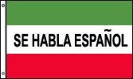 NEOPlex 3&#39; x 5&#39; Se Habla Espanol Business Advertising Flag - £3.89 GBP