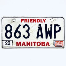 1998 Canada Manitoba Friendly Passenger License Plate 863 AWP - £20.21 GBP