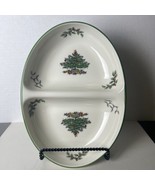 Spode Christmas Tree 11.5&quot; Oval Divided Baking/Serving Dish W/ Original ... - £13.27 GBP