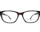Vera Bradley Eyeglasses Frames Caitlyn Java Floral JFL Brown Blue 52-16-135 - £31.06 GBP