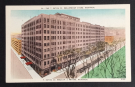 T Eaton Co Department Store Street View Old Cars Montreal Canada Postcar... - $7.99