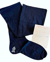 Vintage 1920s Knit Cotton Stockings Black NOS Unused Onyx Pointex Germany 9 - $78.38