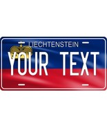 Liechtenstein Flag Wave License Plate Personalized Car Auto Bike Motorcycle - $10.99+