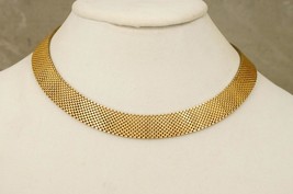 Vintage 1/20 12KT Gold Filled Jewelry NANASI Mesh Woven Collar Necklace ... - £117.31 GBP
