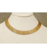 Vintage 1/20 12KT Gold Filled Jewelry NANASI Mesh Woven Collar Necklace ... - £115.97 GBP