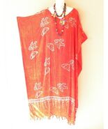 KG42 Floral Batik Women Batwing VNeck Kaftan Dolman Women Abaya Dress Up... - $29.90