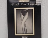 Vintage Sears French Lace Elegance Sheer Ivory Bikini Pantyhose Size Medium - $19.70