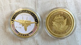 F-14 Tomcat Challenge Coin United States Navy USN 40mm - £11.66 GBP