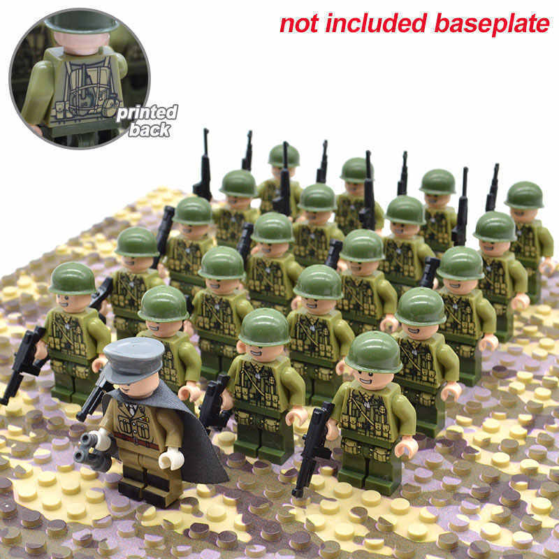 Primary image for 21pcs/set WW2 US Troops The Allied Army Officer and Soldiers Minifigure Toy