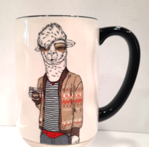 Signature Housewares Inc Hipster Coffee Mug Llama w/ Coffee Cup NEW - £8.49 GBP