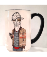 Signature Housewares Inc Hipster Coffee Mug Llama w/ Coffee Cup NEW - £8.11 GBP