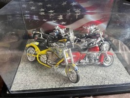 Harley Davidson die cast motorcycle set of 5 and one yellow Iron legends, Arlen - £46.95 GBP