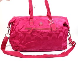 NWT Coach Crossbody Fuschia XL Weekender Travel Duffle Bag F77469 / MSRP $248 - $134.99