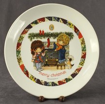 Vintage China Decor Plate Unique Things Merry Christmas 1973 Gentle Treasures - £12.47 GBP