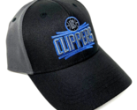 NBA LA LOS ANGELES CLIPPERS LOGO BLACK GREY ADJUSTABLE CURVED BILL HAT C... - $17.05