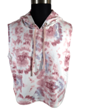 CCX Plus Size 20 Berry Tie Dye Sleeveless Cropped Hoodie - £19.61 GBP