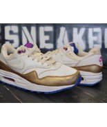 2018 Nike Air Max 1 Gold/White Running Trainers Shoes 807605-103 Kid Gir... - $89.81 CAD