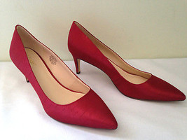 NEW Nine West Sexy Red Shantung Elsmore Gorgeous Pumps Sexy Heels 9.5 M ... - $85.14