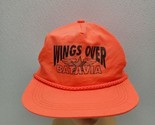 Vintage Wings Over Batavia NY Snapback Rope Trucker Hat Cap Neon Orange - $29.60