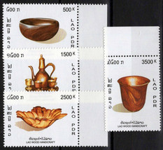 ZAYIX Laos 1580-1583 MNH Wood Handicrafts 100123S17 - £3.73 GBP