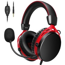 Gaming Headset For Ps5 Ps4 Pc Xbox One Switch, Removable Noise Cancellin... - £34.93 GBP