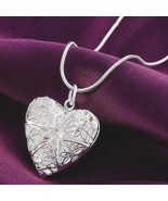 Photo Frame Pendant Necklace 18 Inch Snake Chain Sterling Silver New BEAUTIFUL!! - $9.92