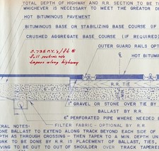 1979 Railroad Bangor Aroostook Track Install High Highways Blueprint J17... - $84.36