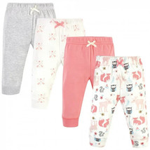 4 PK - Hudson Baby Infant and Toddler Girl Cotton Pants Girl Forest - Si... - $19.99