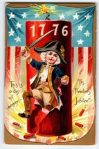 4th Of July Postcard Tuck Child Washington Firecrackers Independance Day 109 - £14.94 GBP