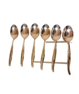 (6) Place Oval Soup Spoons Oneida LA ROSE WM A Rogers Premier Stainless - $20.00