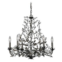 Trellis 6-Light Architectural Bronze with Gold Accent Chandelier - £798.55 GBP