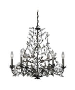 Trellis 6-Light Architectural Bronze with Gold Accent Chandelier - £785.56 GBP