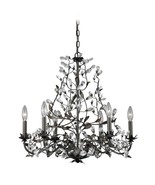 Trellis 6-Light Architectural Bronze with Gold Accent Chandelier - £786.98 GBP