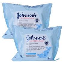 Pack of (2) New Johnson&#39;s Daily Essentials Nourishing 25 Wipes - £12.15 GBP