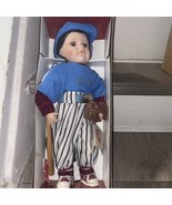 Porcelain Doll Baseball,  with Tag &amp; Wooden Bat see pictures - £11.85 GBP