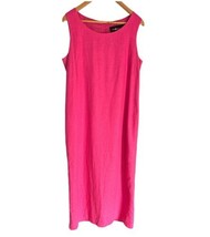 Vintage Sag Harbor Sleeveless Dress Size Linen Blend Women’s Size 8 Fuchsia 90’s - £12.83 GBP