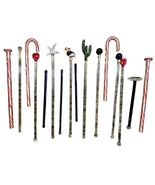 Vintage Art Glass Swizzle Stir Sticks Mixed Lot - $45.50