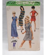 VTG 1970 Simplicity Jiffy Pattern 8722 Groovy Keyhole Neck Dress 3 Lengt... - £7.78 GBP